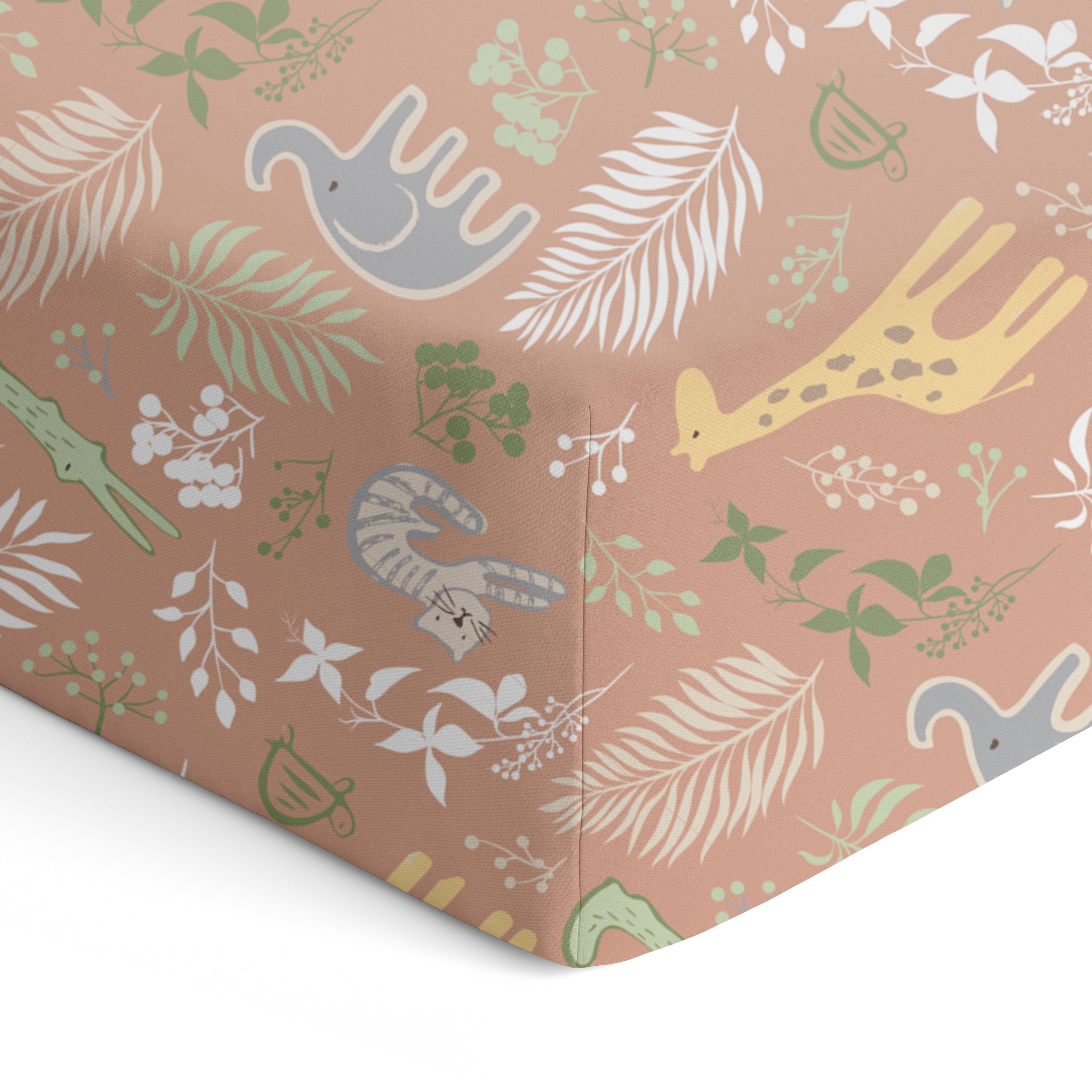 Jungle Bamboo Jersey Cot Fitted Sheet