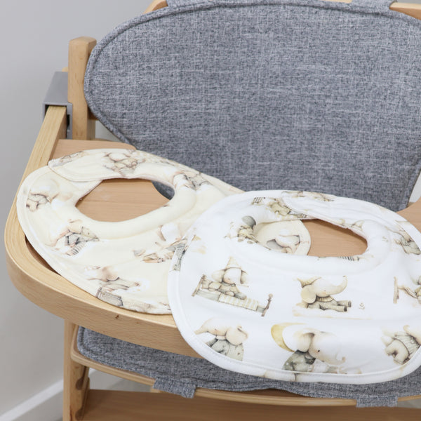 Elephant Bedtime 2pk Dribble Bibs