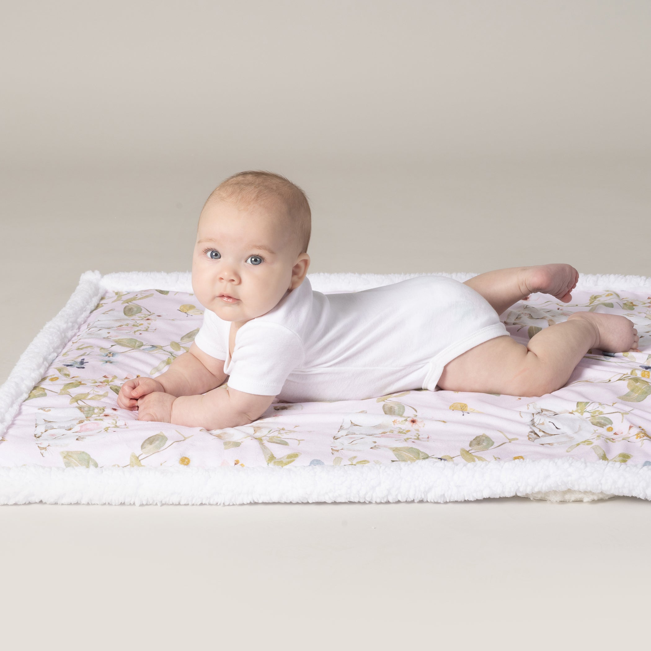 Sleeping Bunny Reversible Fleece Cuddle Blanket