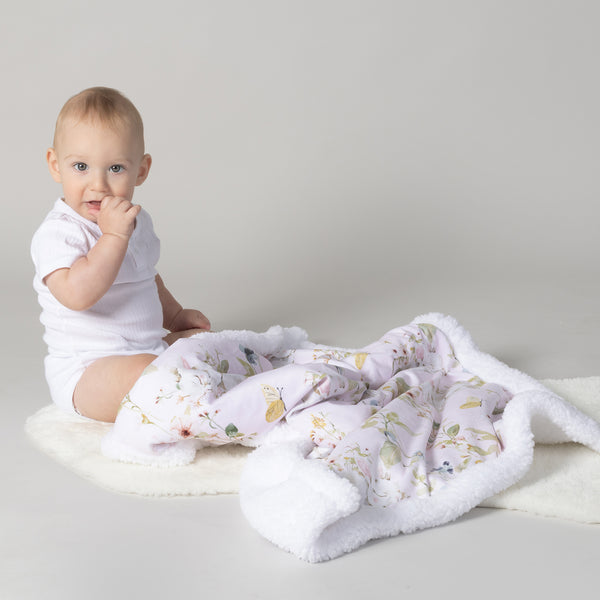 Sleeping Bunny Reversible Fleece Cuddle Blanket