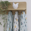 Little Rooster 3pk Muslin Wraps