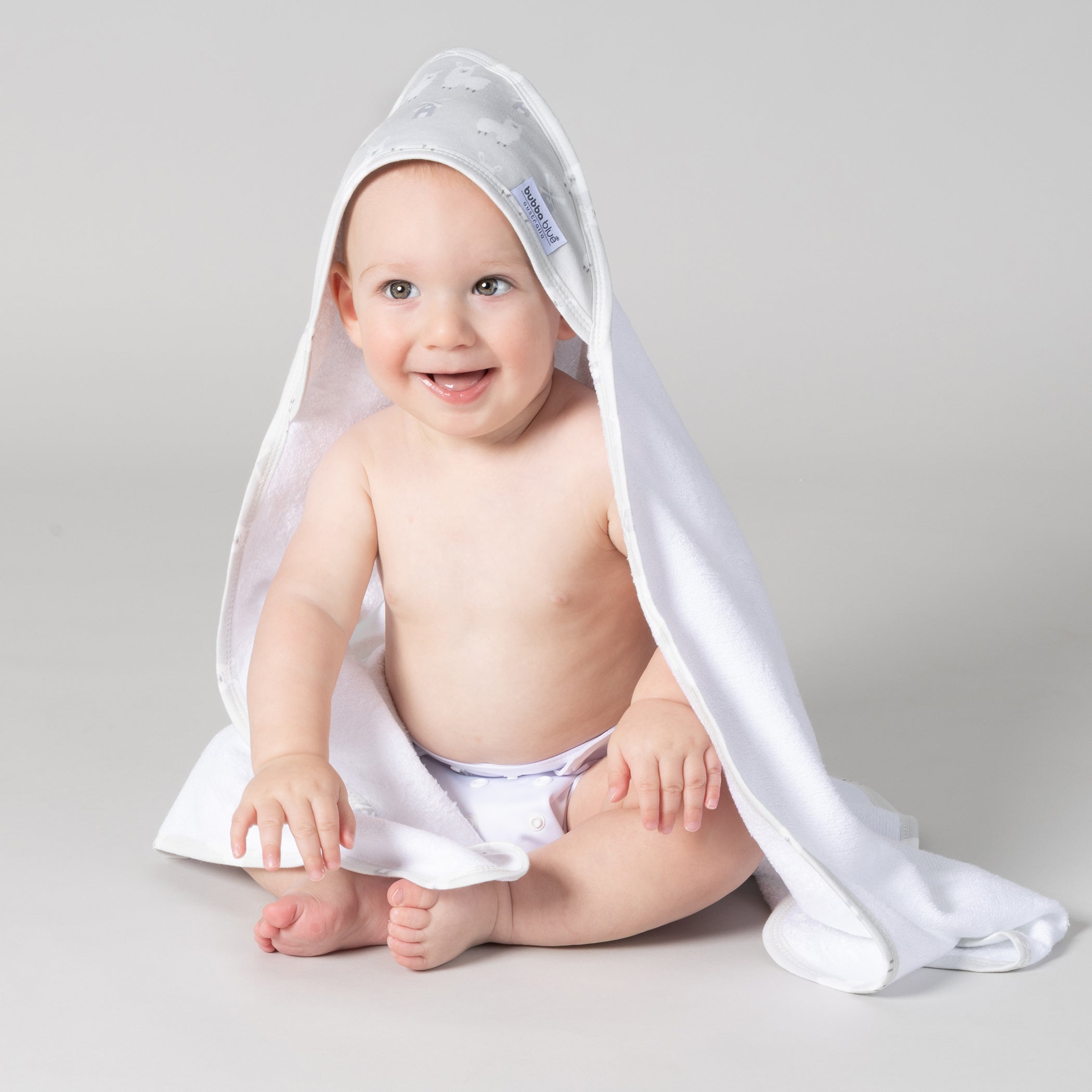 Provincial 2pk Hooded Towel - Blush/Grey