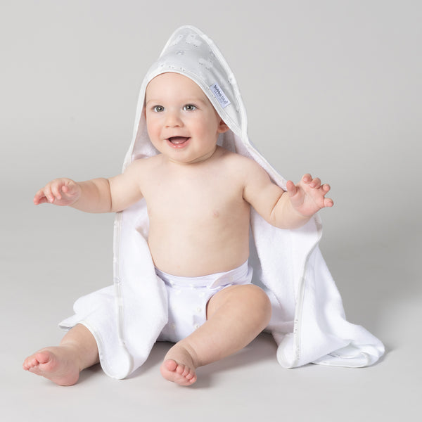 Provincial 2pk Hooded Towel - Blush/Grey