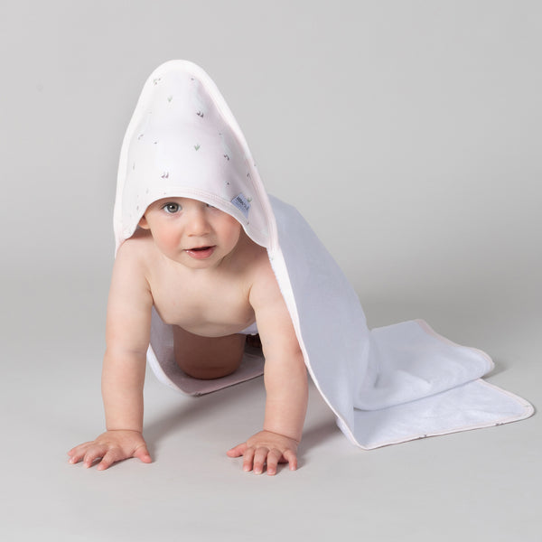 Provincial 2pk Hooded Towel - Blush/Grey