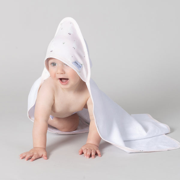 Provincial 2pk Hooded Towel - Blush/Grey