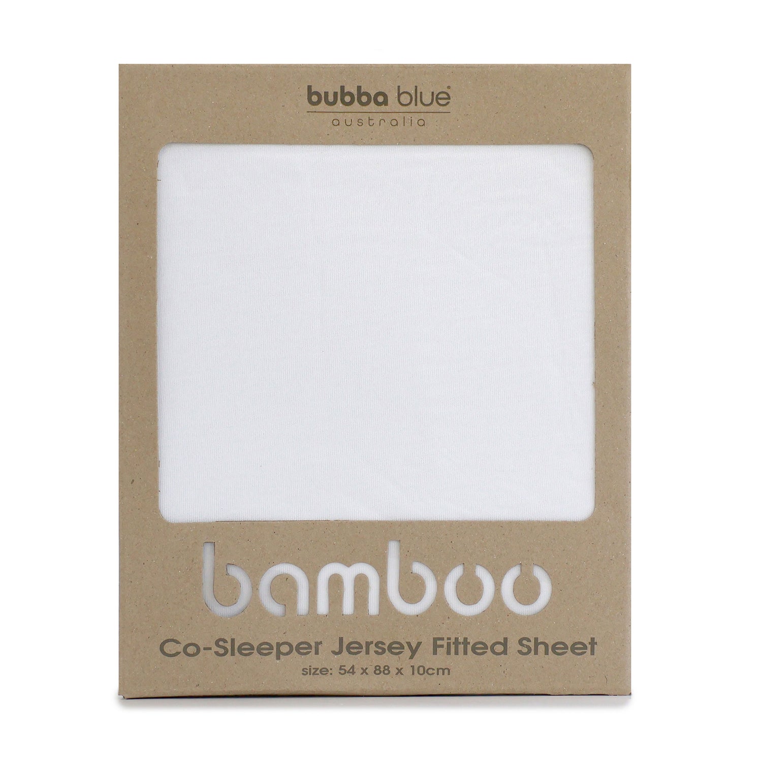 Bamboo White Co-sleeper Jersey Fitted sheet - Bubba Blue Australia