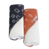 Nordic 2pk Hooded Towel Charcoal/Clay