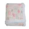 Jungle Bamboo Reversible Cuddle Blanket - Berry