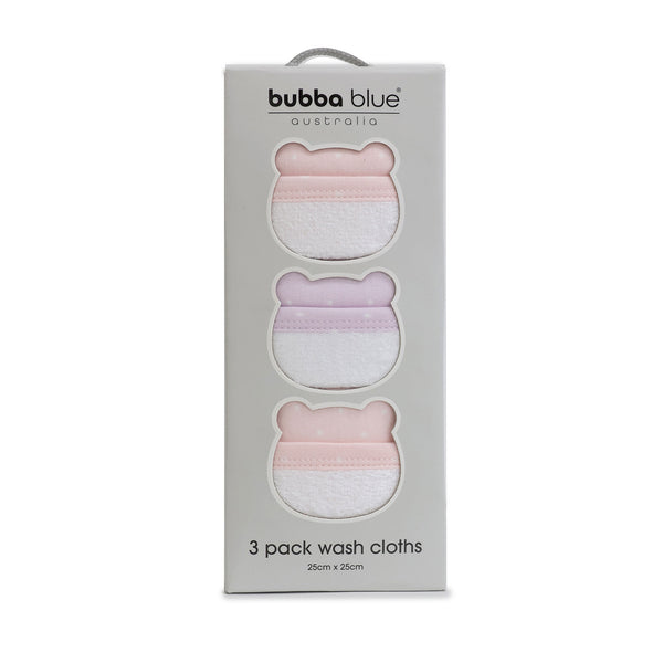 Confetti 3pk Face Washer Pink/Lilac
