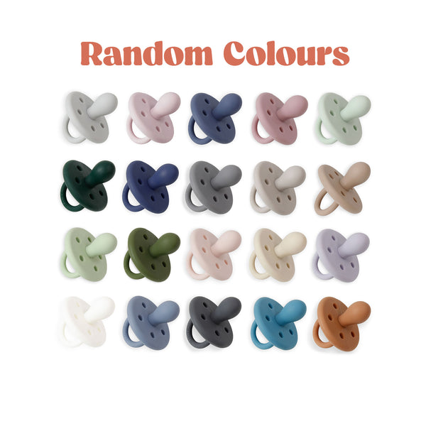 PLUM 4pk Silicone Soothers Mystery Box 6-18M