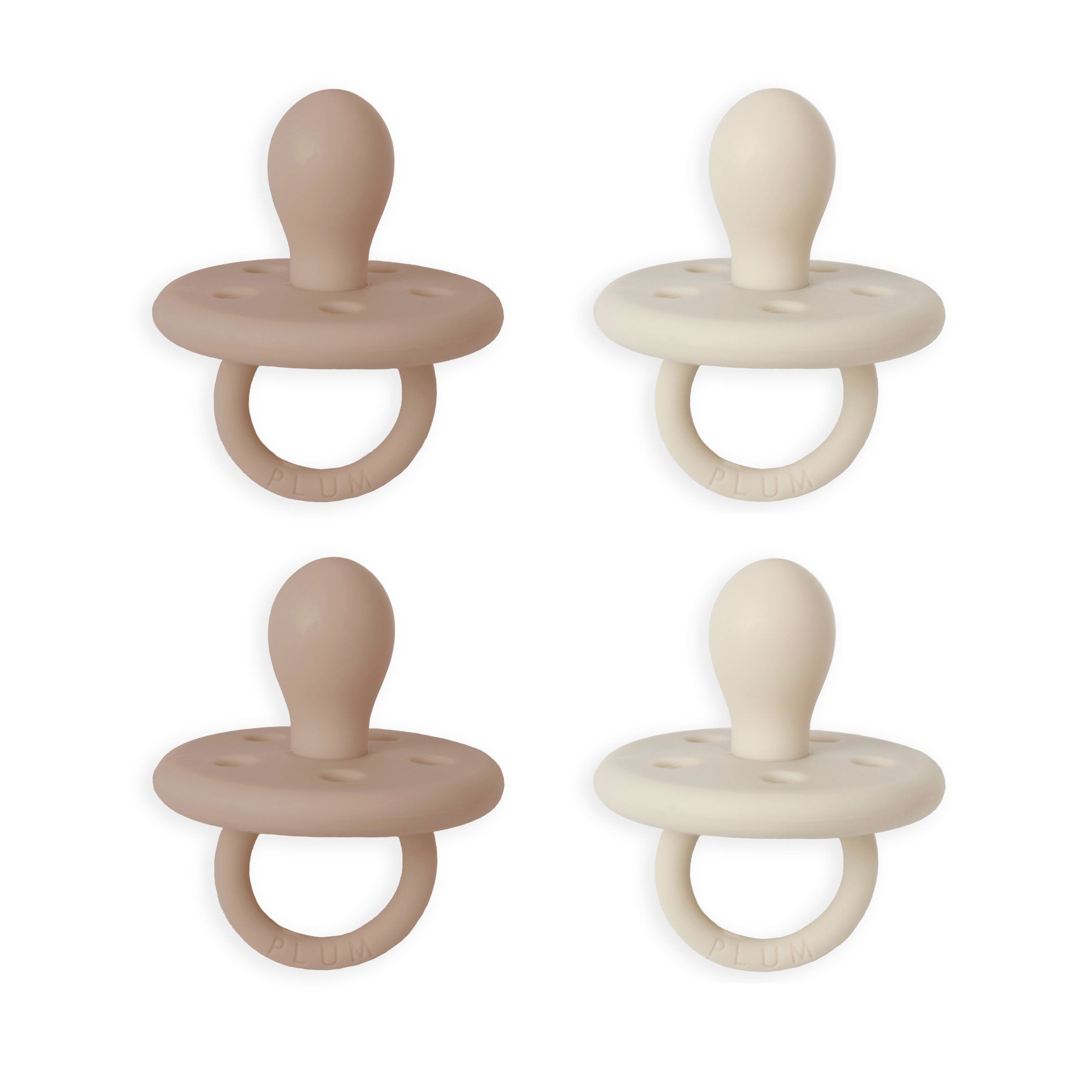 4PK Silicone Soothers Bundle - Sand & Nutmeg (0-6M)