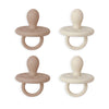 4PK Silicone Soothers Bundle - Sand & Nutmeg (0-6M)
