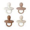 4pk Silicone Soothers Bundle (Earthy) - Snow/Nutmeg/Terracotta/Sand