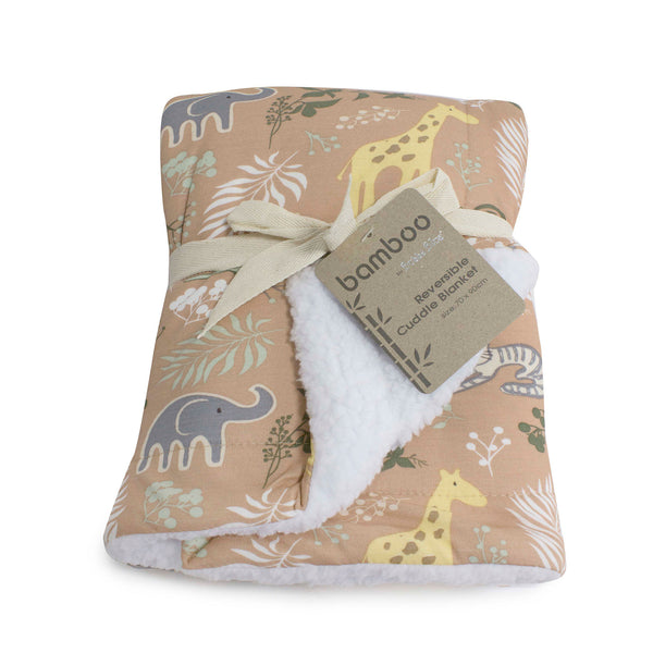 Jungle Bamboo Reversible Cuddle Blanket