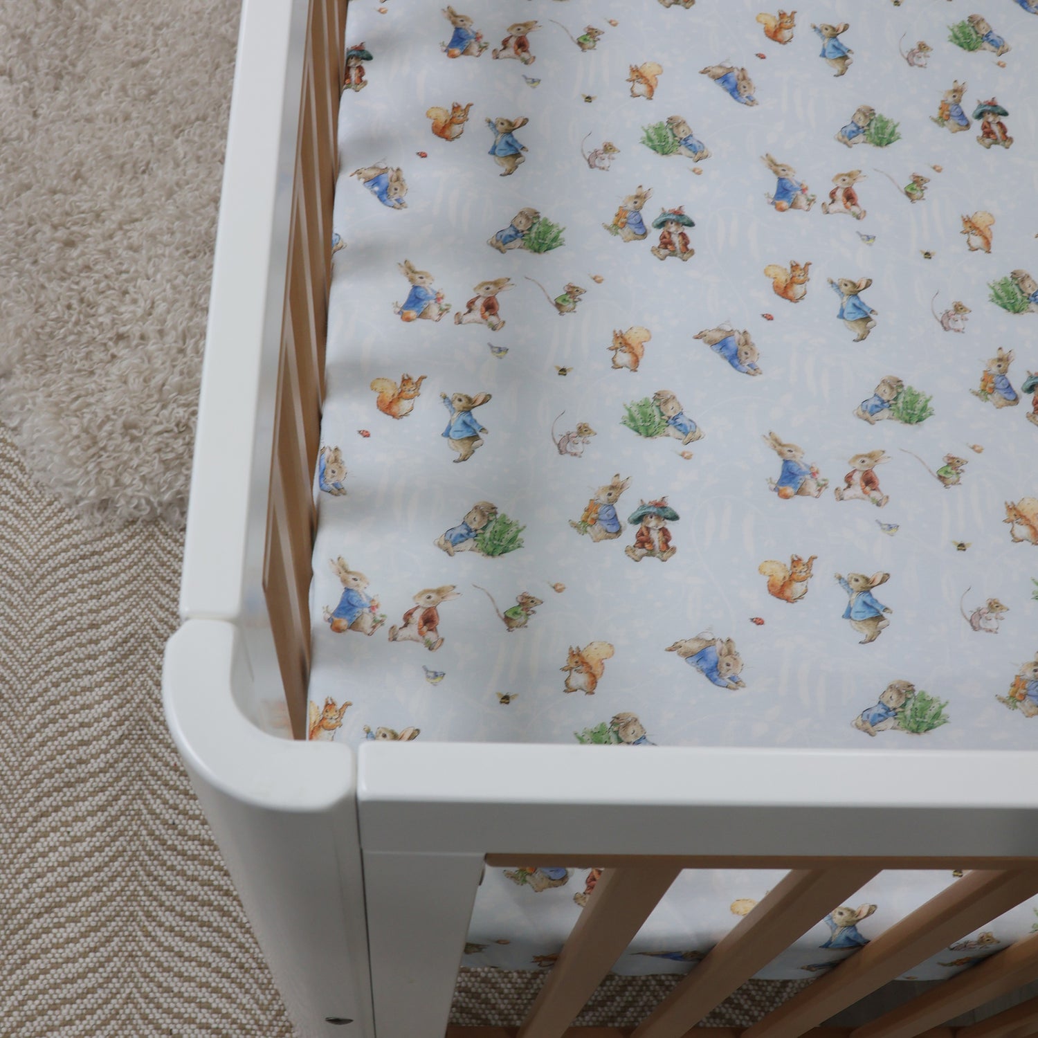 Peter Rabbit & Benjamin Bunny Cot Fitted Sheet