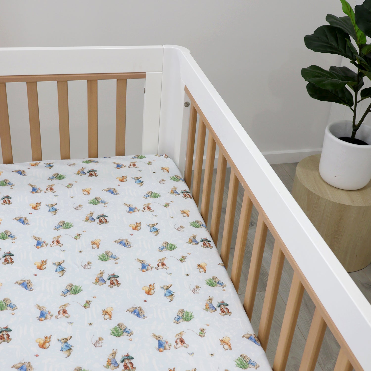 Peter Rabbit & Benjamin Bunny Cot Fitted Sheet