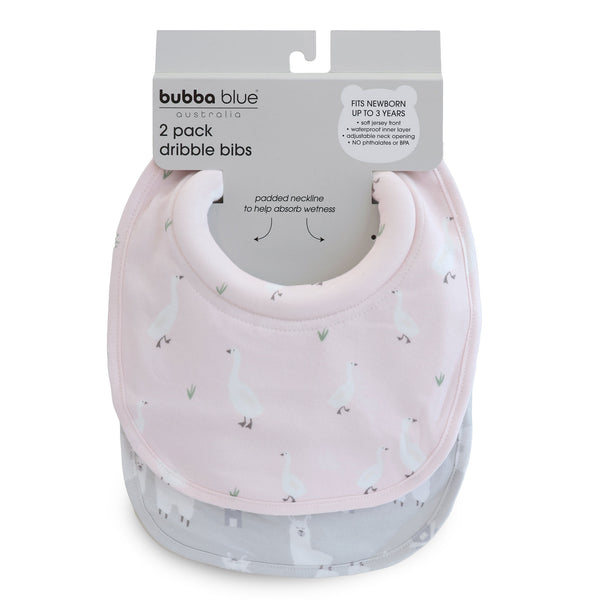 Provincial 2pk Dribble Bibs Blush/Grey