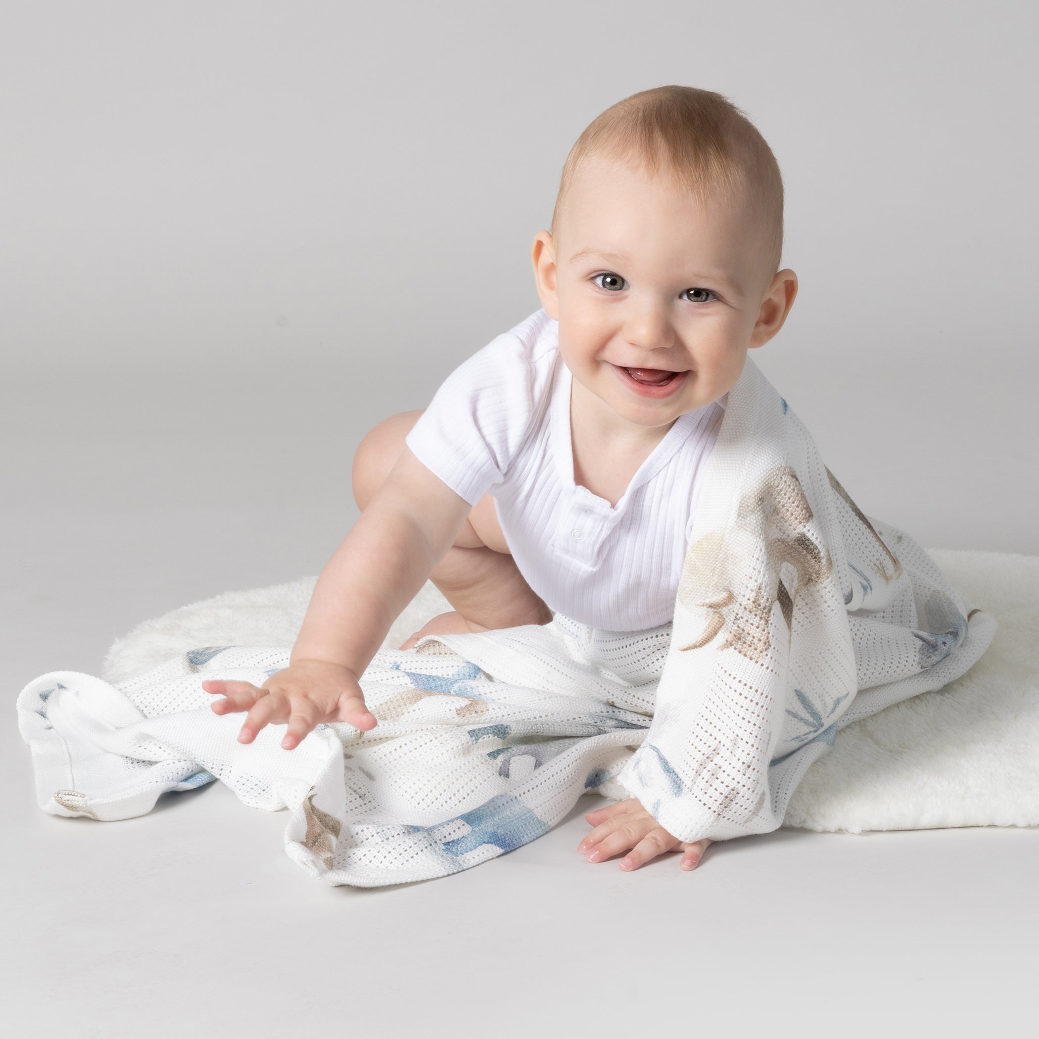 Jurassic Bamboo Cellular Blanket