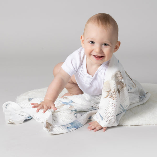 Jurassic Bamboo Cellular Blanket