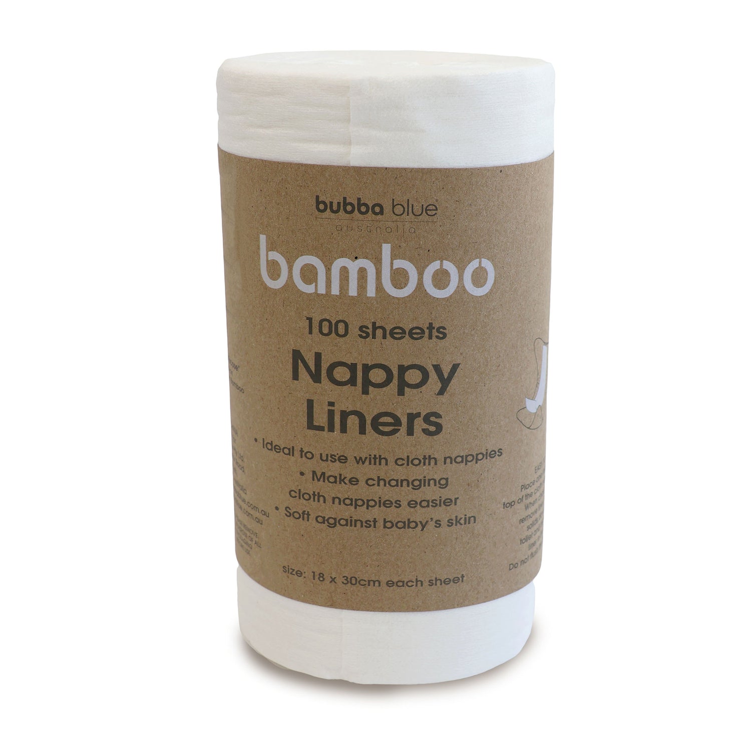 2x Bamboo White 100 Sheets Bamboo Nappy Liners Bundle