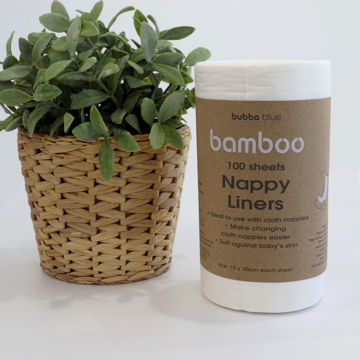 2x Bamboo White 100 Sheets Bamboo Nappy Liners Bundle