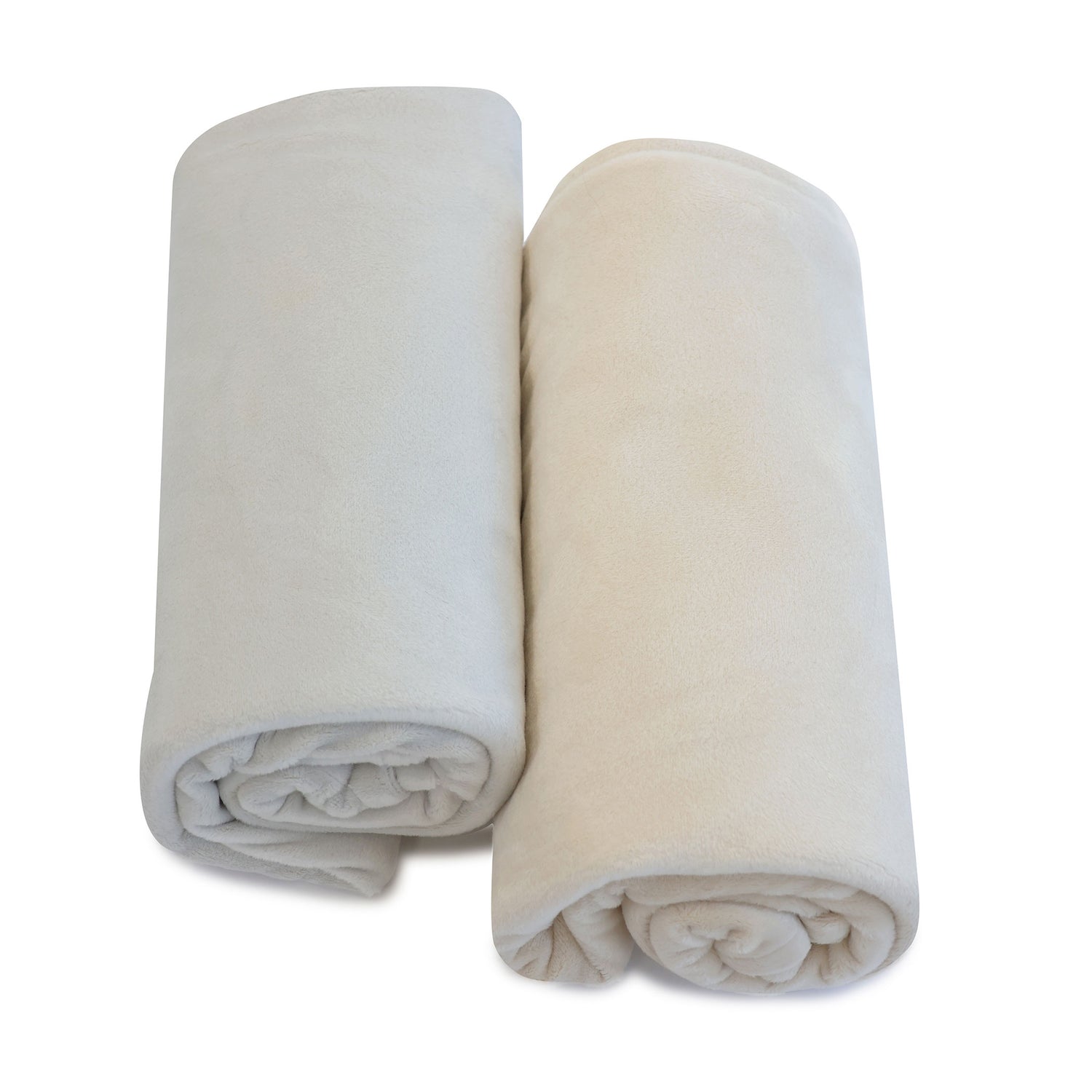 Nordic 2PK Stretchy Velour Cuddle Blankets - Grey/Sand