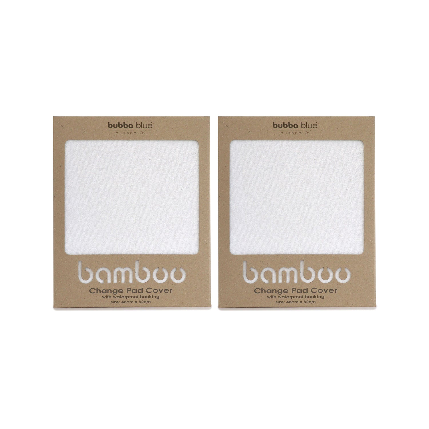2x Bamboo White Waterproof Change Mat Covers Bundle