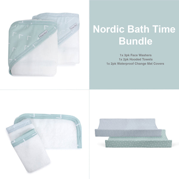 Nordic Bath Time Bundle Dusty Sky/Mint