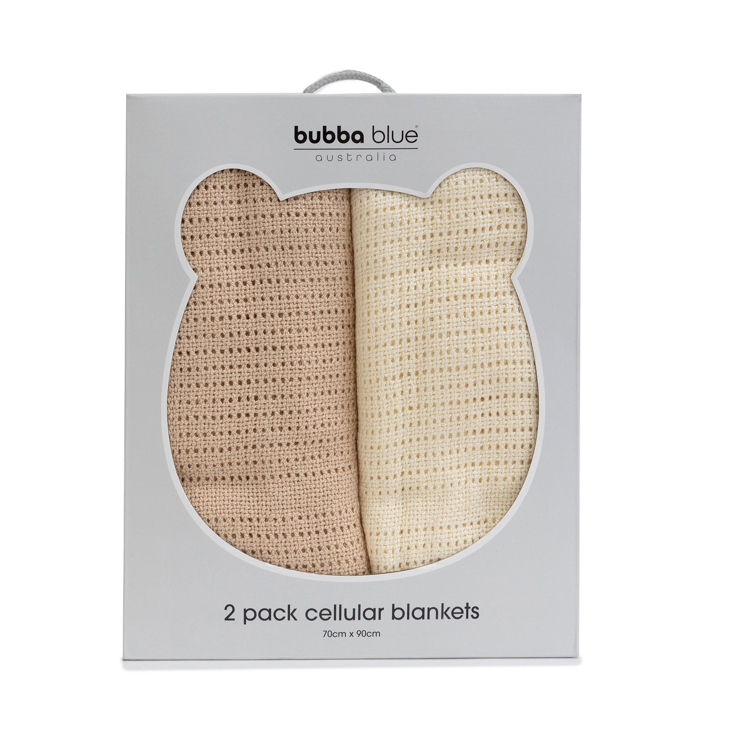 Nordic 2pk Cellular Blanket Vanilla/Latte