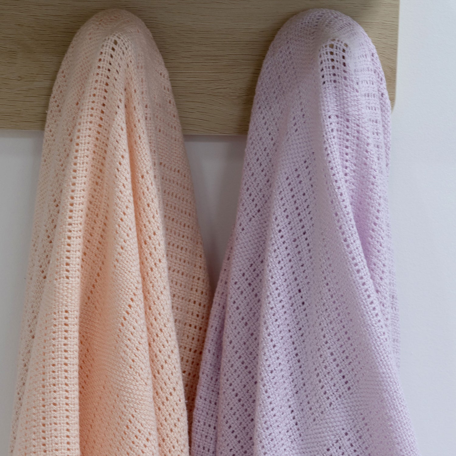 Nordic 2pk Cellular Blanket Peach/Lilac