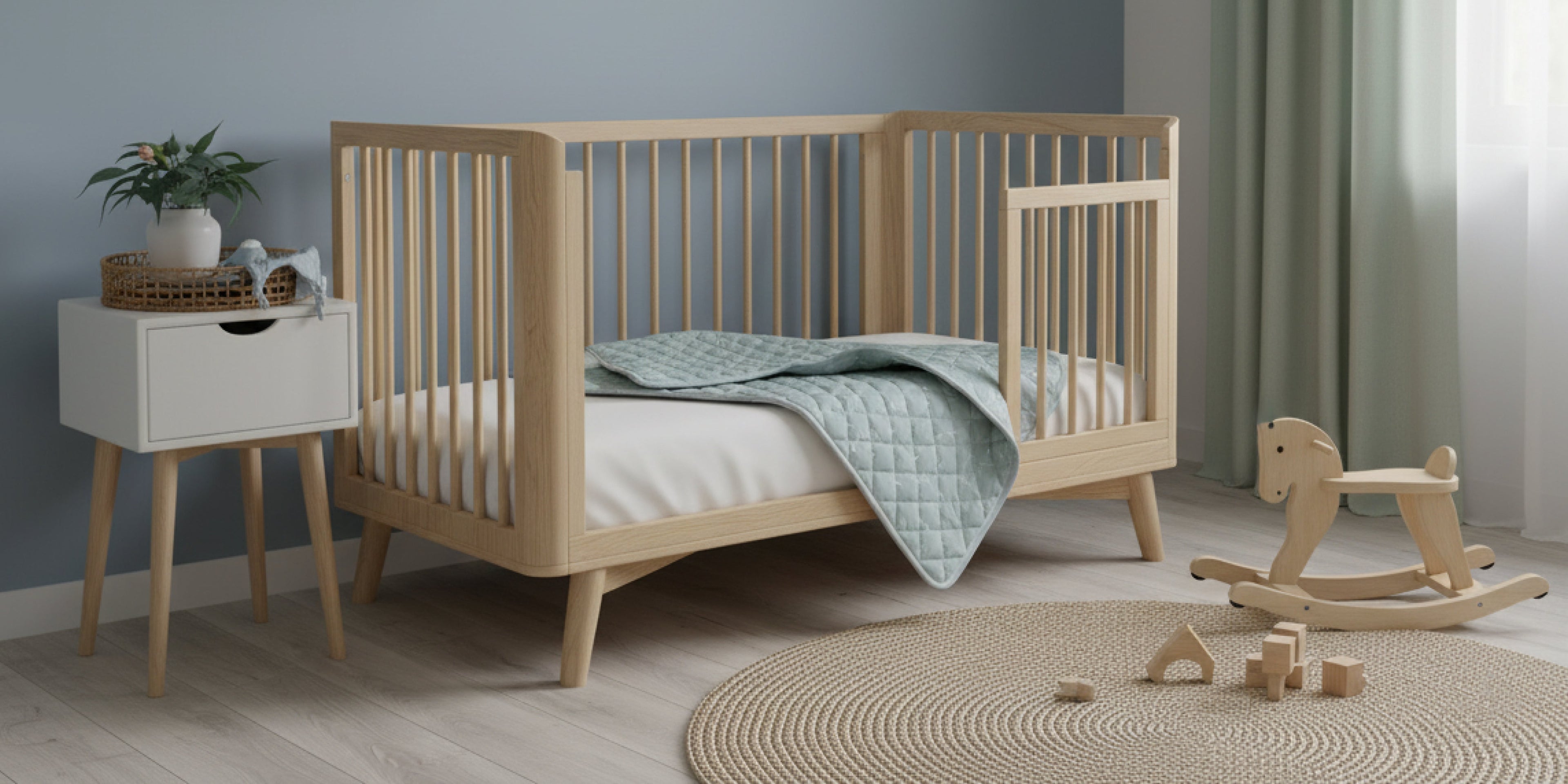diamond quilted baby comforter playment in nordic print