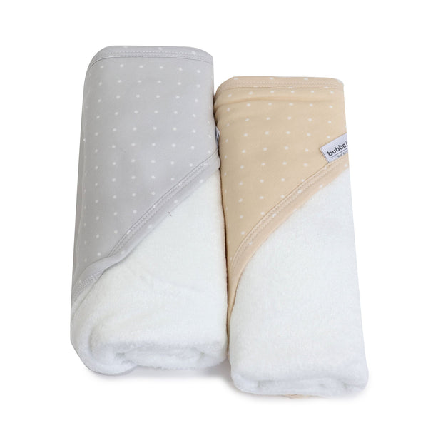 Confetti 2pk Hooded Towel Grey/Taupe