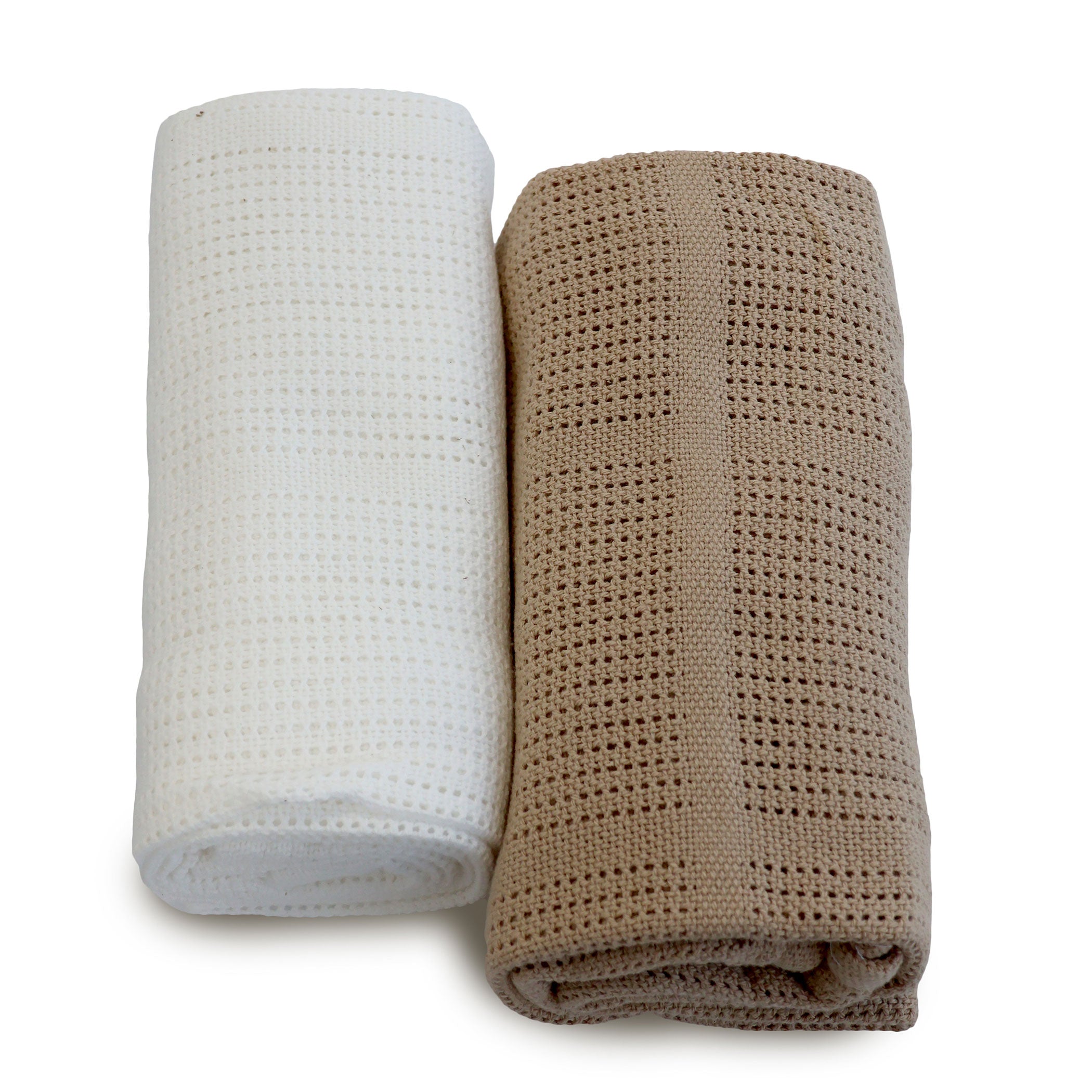 Organic Cotton 2pk Cellular Blanket - Chestnut