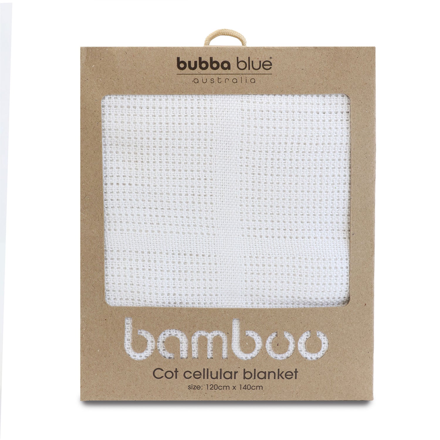 Bamboo White Cellular Large Blanket