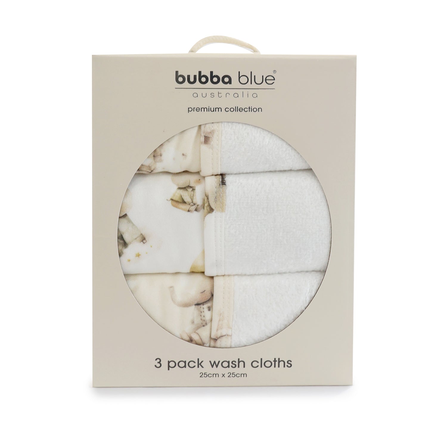 Elephant Bedtime 3pk Wash Cloths