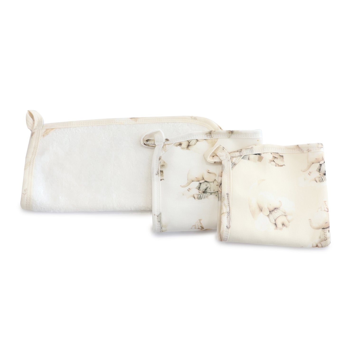 Elephant Bedtime 3pk Wash Cloths