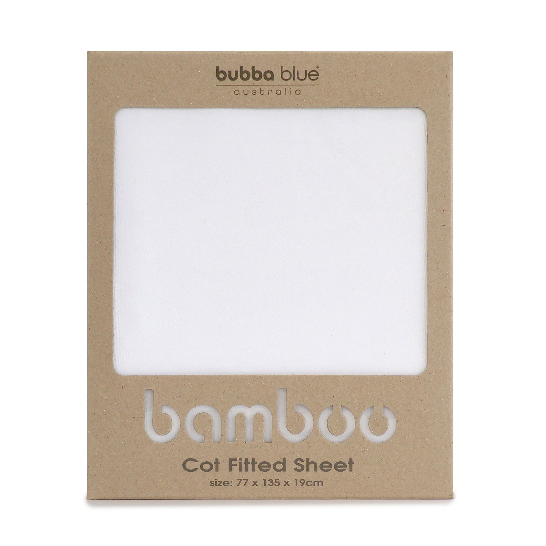 Bamboo White Cot Fitted Sheet - Bubba Blue Australia