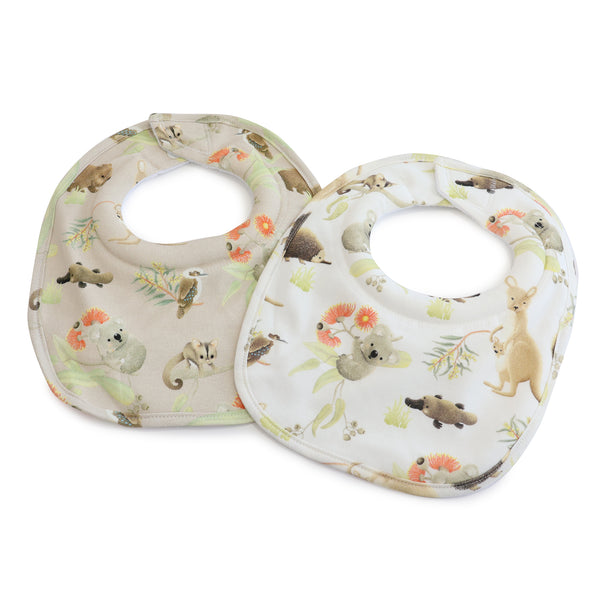 Aussie Animals 2pk Dribble Bibs