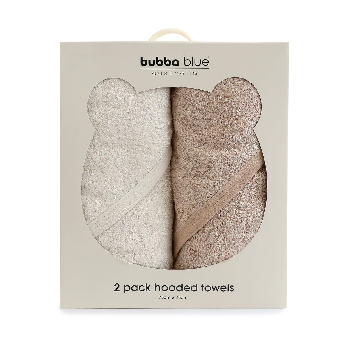 Bubba Sundae 2PK Hooded Towels - Chestnut - Bubba Blue Australia