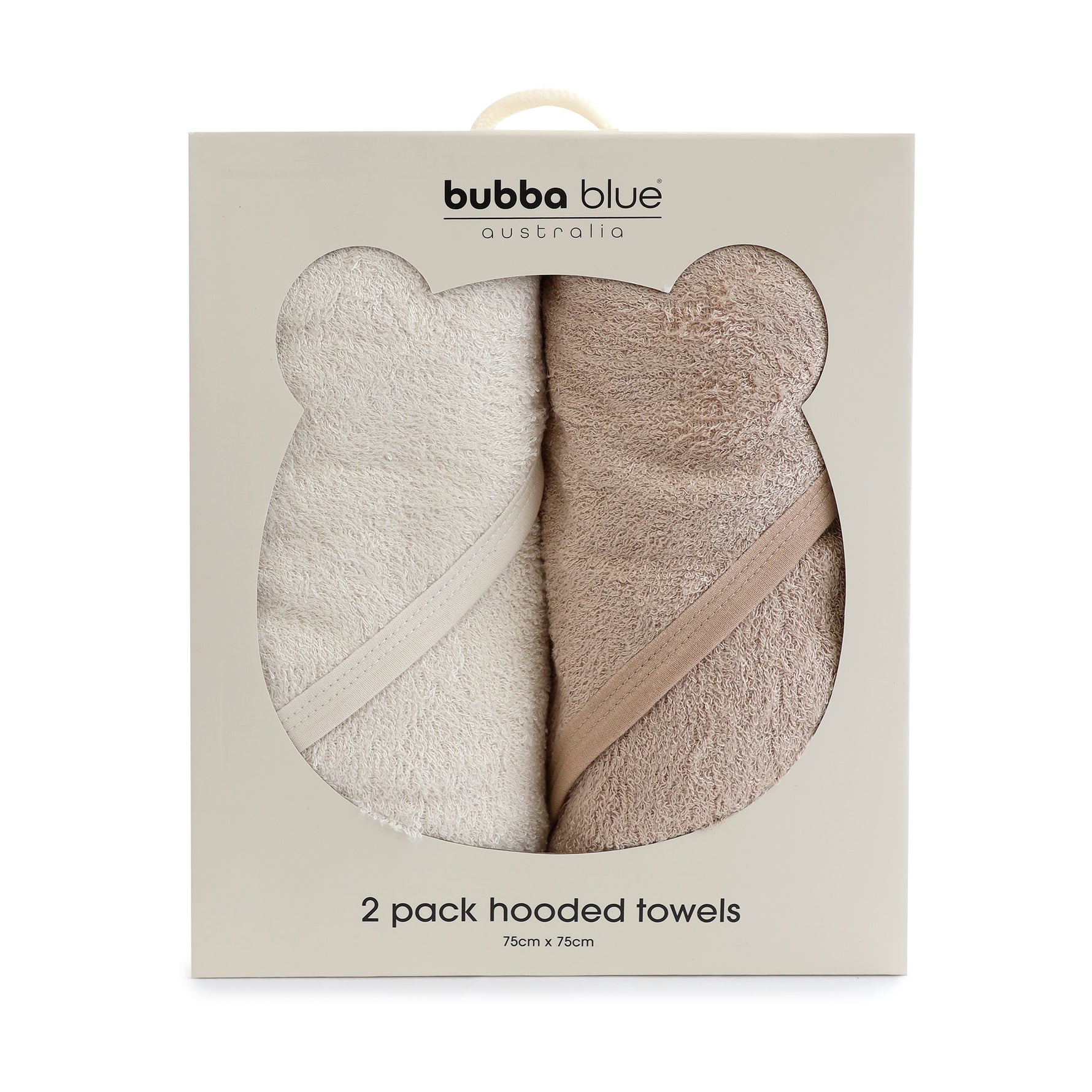 Bubba Sundae 2PK Hooded Towels - Chestnut - Bubba Blue Australia