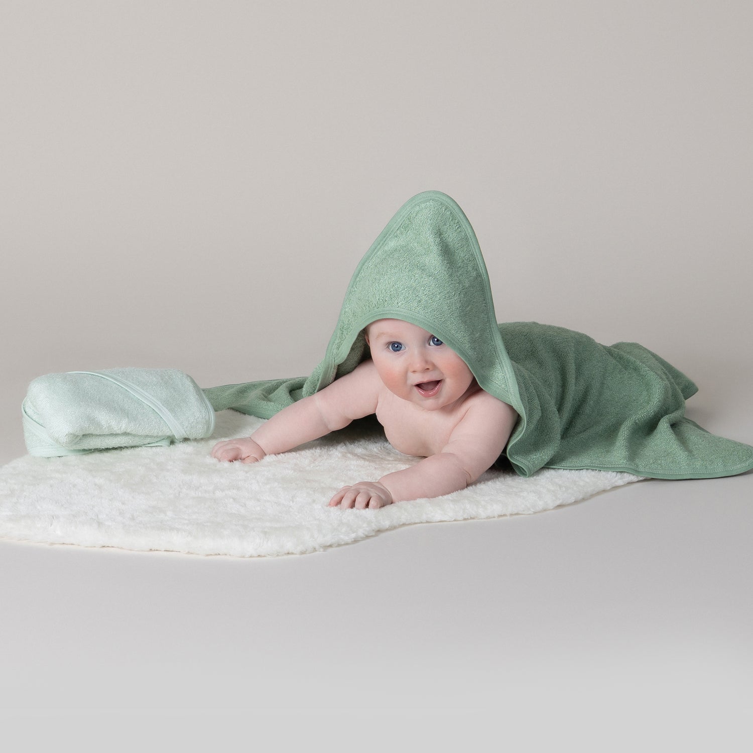 Bubba Sundae 2PK Hooded Towels - Greentea - Bubba Blue Australia