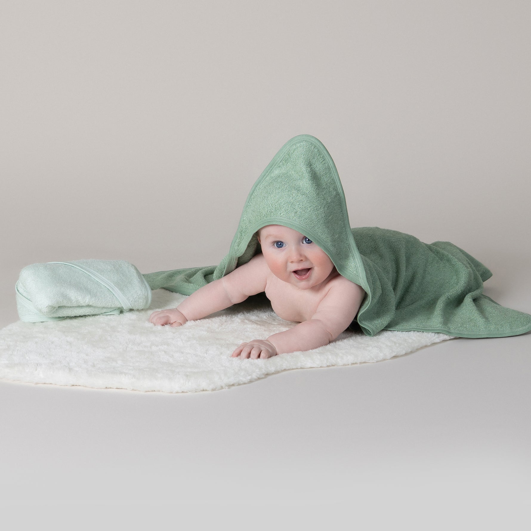 Bubba Sundae 2PK Hooded Towels - Greentea - Bubba Blue Australia