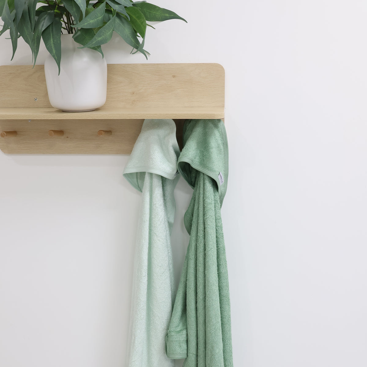 Bubba Sundae 2PK Hooded Towels - Greentea - Bubba Blue Australia