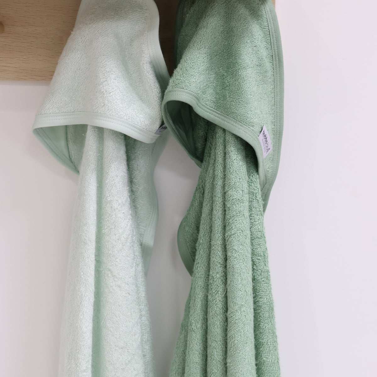 Bubba Sundae 2PK Hooded Towels - Greentea - Bubba Blue Australia