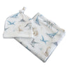 Jurassic Bamboo 2PCS Jersey Swaddle & Beanie Set