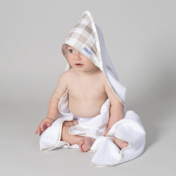Provincial 2pk Hooded Towel - Olive/Taupe