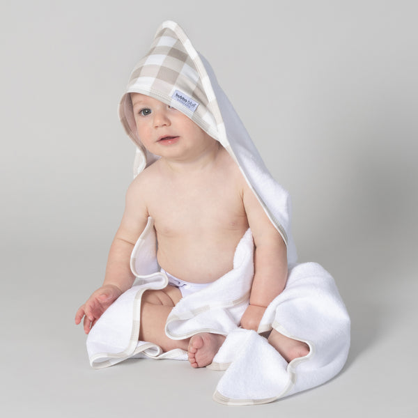 Provincial 2pk Hooded Towel - Olive/Taupe