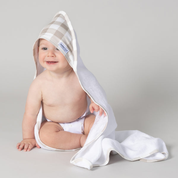Provincial 2pk Hooded Towel - Olive/Taupe