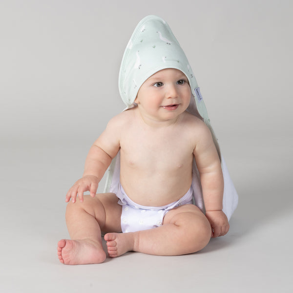 Provincial 2pk Hooded Towel - Olive/Taupe