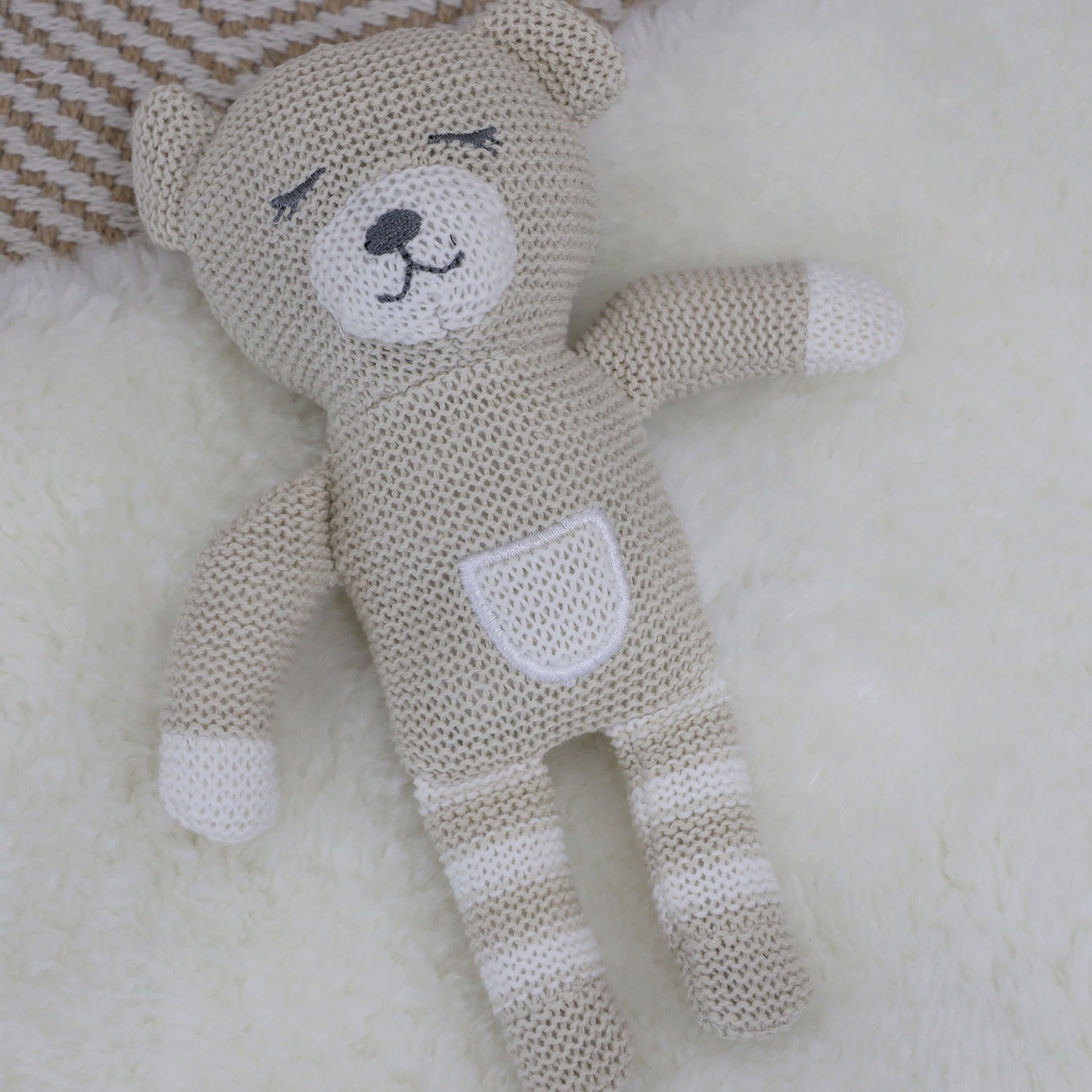 Nordic Baby Knit Rattle Sand